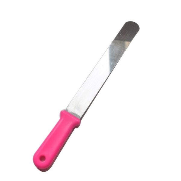 ESPÁTULA LISA (INOX) ROSA – 35 CM